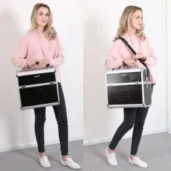 A.T. Shop Cosmeticakoffer, Make-up Koffer, Beauty Case, Bewaren Van Make-up, Nagellak. Zwart -Cosmetica Winkel 1200x1200 3173