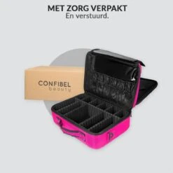Cosmetica Koffer - Make-up Koffer Met Verstelbare Vakken - Visagie En Nagelstyliste Beauty Koffer - 37x27x13CM - Roze 16 Cosmetica Koffer - Make-up Koffer Met Verstelbare Vakken - Visagie En Nagelstyliste Beauty Koffer - 37x27x13CM - Roze -Cosmetica Winkel 1200x1200 3178