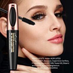 4D Fiber Waterproof Mascara - Zwart - Lange En Volle Wimpers -Cosmetica Winkel 1200x1200 371