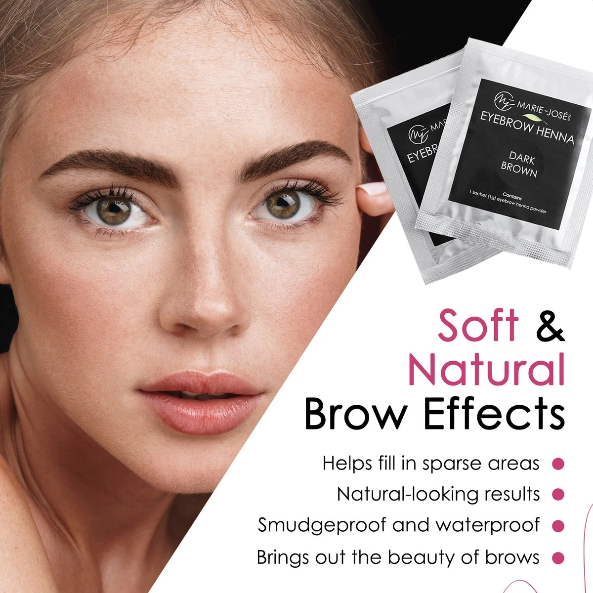 Marie-José & Co Henna Wenkbrauwverf Donkerbruin - Complete Henna Brows Kit - Tattoo Brow Set Voor 20 Paar Wenkbrauwen 6 Marie-José & Co Henna Wenkbrauwverf Donkerbruin - Complete Henna Brows Kit - Tattoo Brow Set Voor 20 Paar Wenkbrauwen - Afbeelding 6