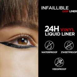 L'Oréal Paris Infailible Gip 24h Vinyl Liquid Liner Zwart - 3ml -Cosmetica Winkel 1200x1200 667