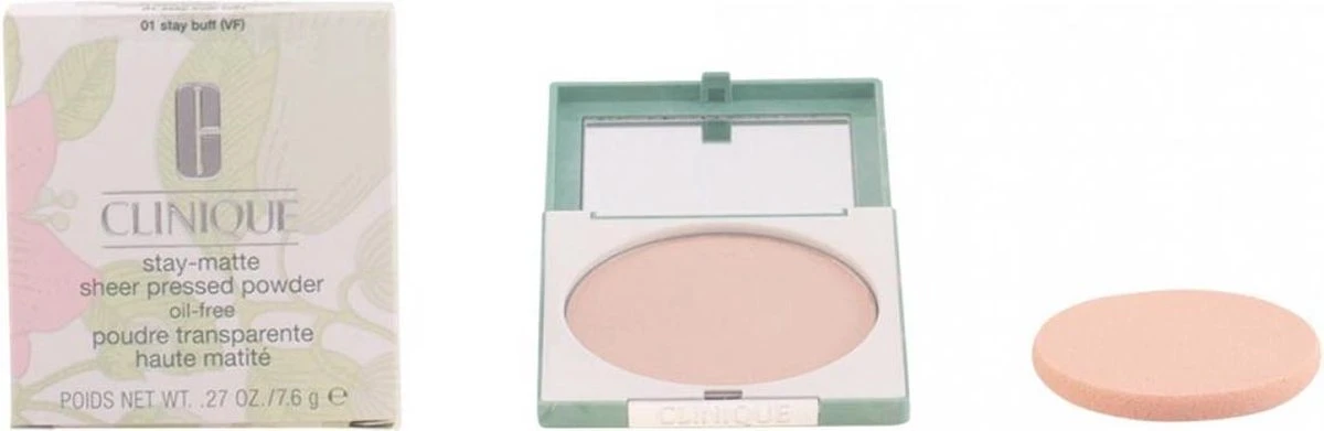 Clinique - STAY MATTE SHEER Powder 01-stay Buff 7.6 Gr 3 Clinique - STAY MATTE SHEER Powder 01-stay Buff 7.6 Gr - Afbeelding 3