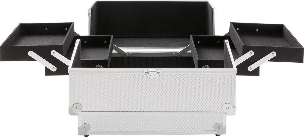 AREBOS Cosmetica Koffer - Beauty Case - Cosmetica Trolley - 15 L - Zilber 8 AREBOS Cosmetica Koffer - Beauty Case - Cosmetica Trolley - 15 L - Zilber - Afbeelding 8