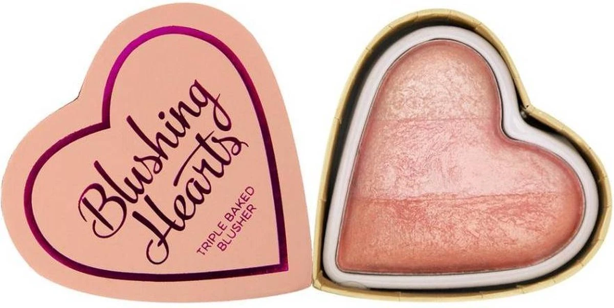 Hearts Blusher - Peachy Pink Kisses 1 Hearts Blusher - Peachy Pink Kisses