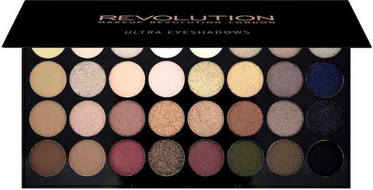 Makeup Revolution London Flawless Ultra Eyeshadows - Oogschaduw Palette - 32 Kleuren 2 Makeup Revolution London Flawless Ultra Eyeshadows - Oogschaduw Palette - 32 Kleuren - Afbeelding 2