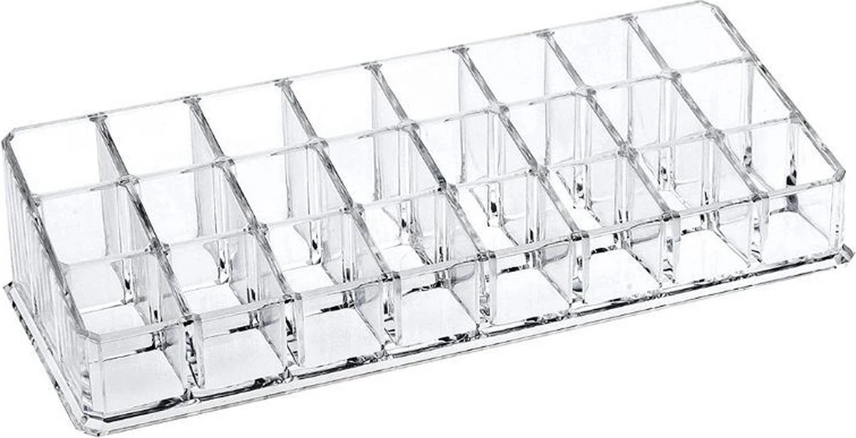 UNIQ Make-up Organizer 24 Vakken (U302) - Lippenstift Organizer - Nagellak - Make-up Kwasten - Transparant 2 UNIQ Make-up Organizer 24 Vakken (U302) - Lippenstift Organizer - Nagellak - Make-up Kwasten - Transparant - Afbeelding 2