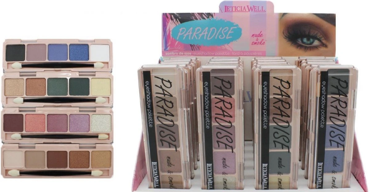 Leticia Well - Paradise Nude & Smoke Oogschaduw Palette - 5 Tinten Groen/goud - Nummer 23 2 Leticia Well - Paradise Nude & Smoke Oogschaduw Palette - 5 Tinten Groen/goud - Nummer 23 - Afbeelding 2