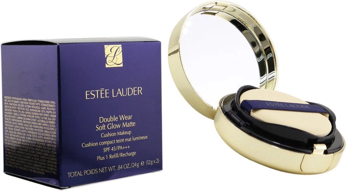 Estée Lauder Double Wear Soft Glow Matte Cushion Makeup Plus 1 Refil SPF 45/+++ (2 X 12g) 5 Estée Lauder Double Wear Soft Glow Matte Cushion Makeup Plus 1 Refil SPF 45/+++ (2 X 12g) - Afbeelding 5