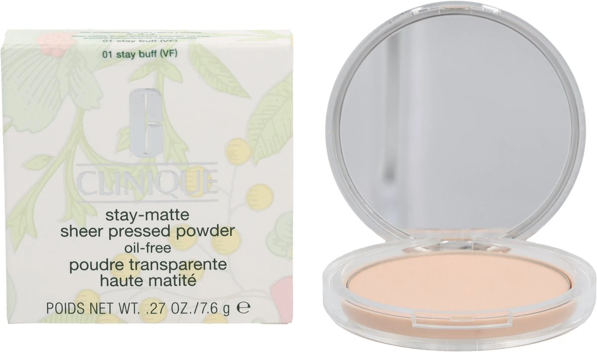 Clinique - STAY MATTE SHEER Powder 01-stay Buff 7.6 Gr 2 Clinique - STAY MATTE SHEER Powder 01-stay Buff 7.6 Gr - Afbeelding 2