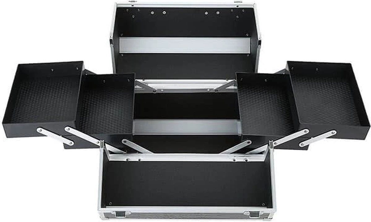 Confibel Make Up Koffer - Uitklapbaar - 5 Opbergbakken - Met Slot 5 Confibel Make Up Koffer - Uitklapbaar - 5 Opbergbakken - Met Slot - Afbeelding 5