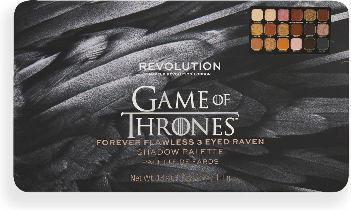 Makeup Revolution X Game Of Thrones 3 Eyed Raven Forever Flawless Shadow Palette - Oogschaduw Palette 4 Makeup Revolution X Game Of Thrones 3 Eyed Raven Forever Flawless Shadow Palette - Oogschaduw Palette - Afbeelding 4