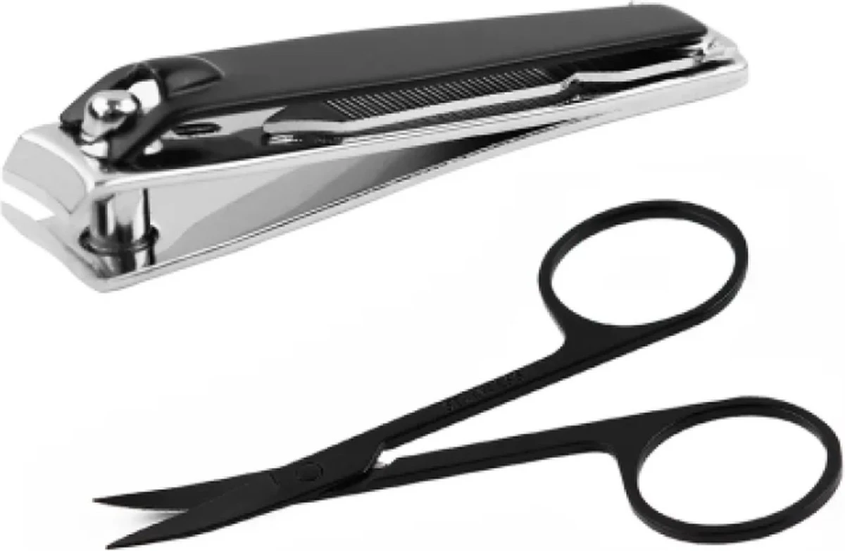 Medies - Nagelschaar 9 Cm En Kleine Nagelknipper Met Vijl 6 Cm | Nagelschaar | Nagelknipper | Nagelschaartje | Nagelverzorging - Zwart 1 Medies - Nagelschaar 9 Cm En Kleine Nagelknipper Met Vijl 6 Cm | Nagelschaar | Nagelknipper | Nagelschaartje | Nagelverzorging - Zwart