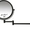 Make-up Wandspiegel Knikarm Mat Zwart - 10x Vergroting 20cmØ