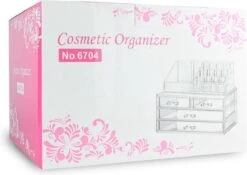 Relaxdays Make-up Organizer - Tweedelig - Cosmetica Opbergdoos - Transparant 33 Relaxdays Make-up Organizer - Tweedelig - Cosmetica Opbergdoos - Transparant -Cosmetica Winkel 1200x852 6