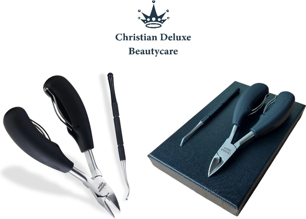 Christian Deluxe® - Professionele Nageltang Set - Nagelriemreiniger - Luxe Giftbox - Nageltang Voor Harde Teennagels - Professionele Nagelknipper - Nageltang Voor Ingegroeide Teennagel - Nageltang Kalknagels - Nagelknipper - Roestvrijstaal 1 Christian Deluxe® - Professionele Nageltang Set - Nagelriemreiniger - Luxe Giftbox - Nageltang Voor Harde Teennagels - Professionele Nagelknipper - Nageltang Voor Ingegroeide Teennagel - Nageltang Kalknagels - Nagelknipper - Roestvrijstaal