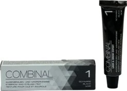 Combinal Wenkbrauw En Wimperverf - Zwart + Combinal Waterstofperoxide 5% - Wimpers - Wenkbrauwen - Wenkbrauwverf - Combideal -Cosmetica Winkel 1200x865