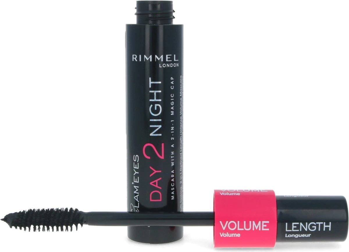 Rimmel London Day2Night 2-in-1 Mascara Voor Een Dag- En Avondlook - 001 Black 7 Rimmel London Day2Night 2-in-1 Mascara Voor Een Dag- En Avondlook - 001 Black - Afbeelding 7