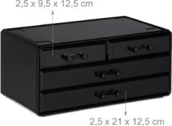 Relaxdays Make-up Organizer - Tweedelig - Cosmetica Opbergdoos + Lippenstift Houder - Zwart 27 Relaxdays Make-up Organizer - Tweedelig - Cosmetica Opbergdoos + Lippenstift Houder - Zwart -Cosmetica Winkel 1200x877 3