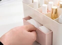 IBright Make-Up Organizer Met Lade - Cosmetica Opbergdoos - Bureau Organizer - Roze -Cosmetica Winkel 1200x880 5