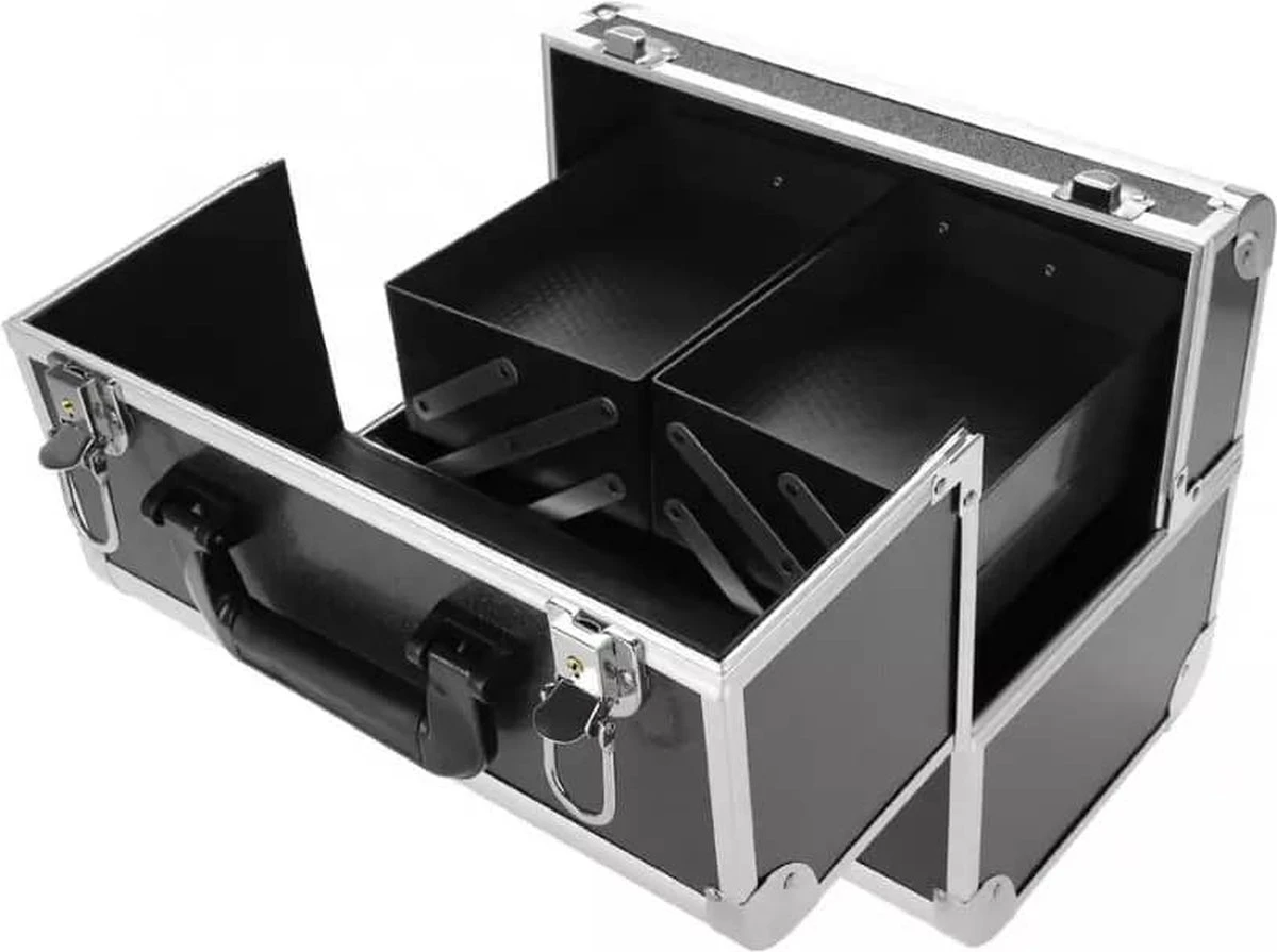 Confibel Make Up Koffer - Uitklapbaar - 5 Opbergbakken - Met Slot 10 Confibel Make Up Koffer - Uitklapbaar - 5 Opbergbakken - Met Slot - Afbeelding 10