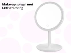 Make Up Spiegel Met LED Verlichting - Cosmetica - Dimbaar - Dimfunctie - Oplaadbaar - USB - Cadeau - Vakantie - Wit
