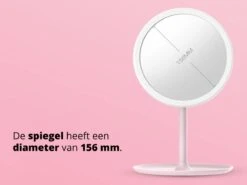 Make Up Spiegel Met LED Verlichting - Cosmetica - Dimbaar - Dimfunctie - Oplaadbaar - USB - Cadeau - Vakantie - Wit -Cosmetica Winkel 1200x901 11