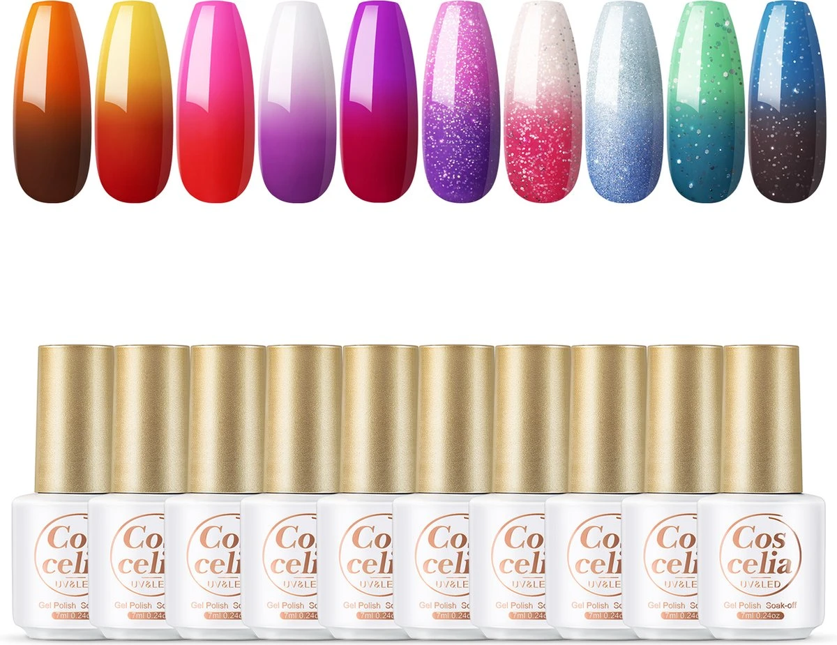 10 Temperatuur Veranderende Kleuren Gellak - Gel Nagellak - Gellakset - Nagelset - Temperature Change Nail Polish - Manicureset - 10 Kleuren Gel Polish - Gelnagels - Nagellak - Gelnagel Kit 10 10 Temperatuur Veranderende Kleuren Gellak - Gel Nagellak - Gellakset - Nagelset - Temperature Change Nail Polish - Manicureset - 10 Kleuren Gel Polish - Gelnagels - Nagellak - Gelnagel Kit - Afbeelding 10