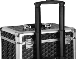 Songmics Kapperskoffer - Cosmetica Trolley - Cosmetica Koffer - Make-up Koffer - Visagie Koffer - Make Up Trolley - Op Wielen - Zwart -Cosmetica Winkel 1200x930 2