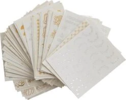 GUAPÀ - Nail Art Nagel Sjabloon Stickers 42 Vellen - Zelfklevende Nagelstickers & Nageldecoratie 3D Goud En Zilver 17 GUAPÀ - Nail Art Nagel Sjabloon Stickers 42 Vellen - Zelfklevende Nagelstickers & Nageldecoratie 3D Goud En Zilver -Cosmetica Winkel 1200x951