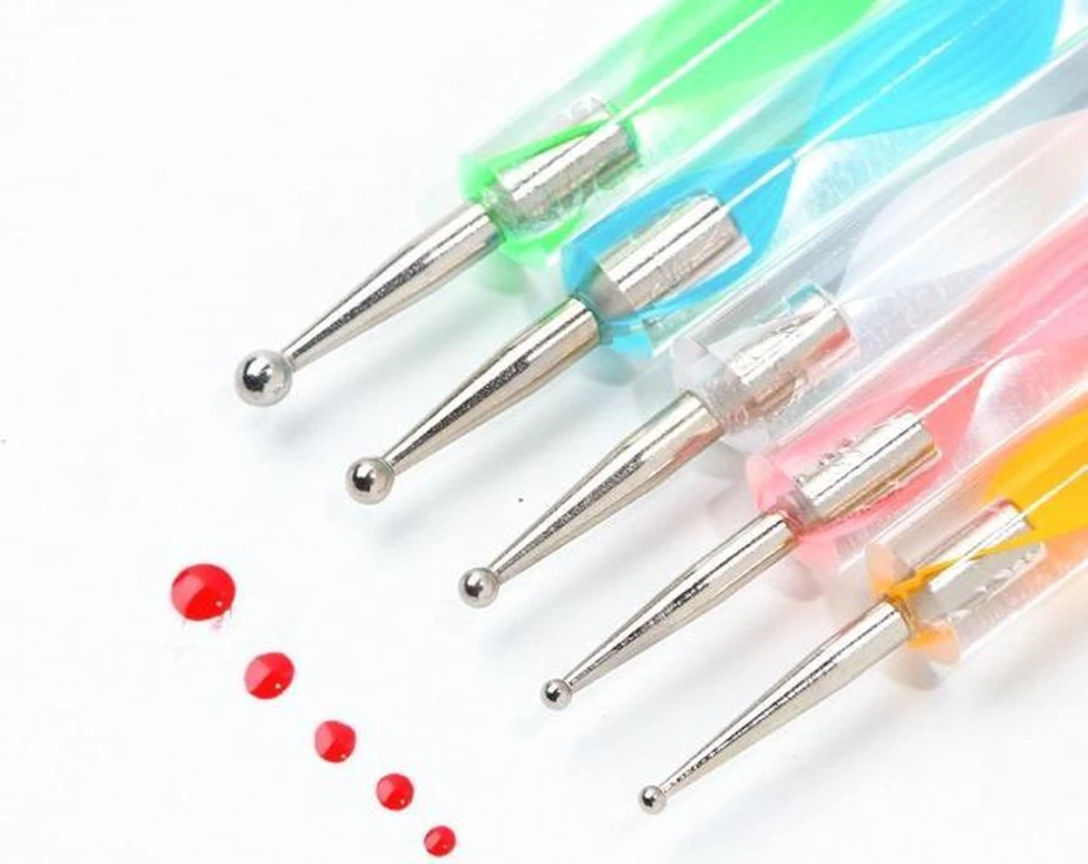 Druppelpennen - Stippen Stokjes - Dotting Tools - 5 Stuks 2 Druppelpennen - Stippen Stokjes - Dotting Tools - 5 Stuks - Afbeelding 2