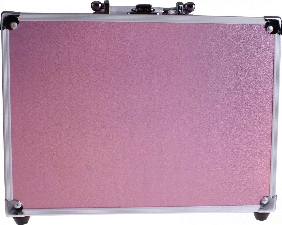 Make Up Koffer Glanzend Roze 2 Make Up Koffer Glanzend Roze - Afbeelding 2