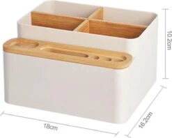 LYVION Make-up En Bureau Organizer - Kunststof En Bamboe -Cosmetica Winkel 1200x963 1