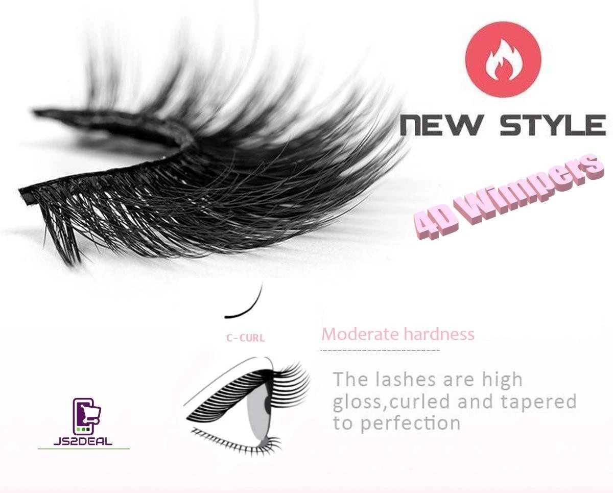 4D Effect Synthetisch Wimpers | Natural Looking | Herbruikbaar | Zonder Lijm 1 4D Effect Synthetisch Wimpers | Natural Looking | Herbruikbaar | Zonder Lijm