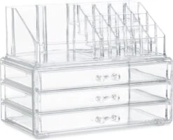 Relaxdays Make-up Organizer Klein - Stapelbaar - Sieradendoosje - Cosmetica - Opbergbox - Doorzichtig -Cosmetica Winkel 1200x971 7