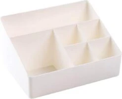 Merkloos Make-Up Organizer - Opbergdoos - Cosmetica - Wit/Creme -Sieraden - Nagelak - Make Up Organizer - Make Up Organizers -Cosmetica Winkel 1200x979 3