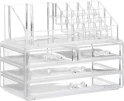 Relaxdays Make-up Organizer - Tweedelig - Cosmetica Opbergdoos - Transparant 29 Relaxdays Make-up Organizer - Tweedelig - Cosmetica Opbergdoos - Transparant -Cosmetica Winkel 1200x982 1