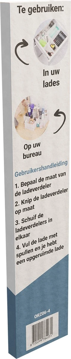 Waal® Lade Organizer - Lade Verdeler - 6 Stuks - Wit 5 Waal® Lade Organizer - Lade Verdeler - 6 Stuks - Wit - Afbeelding 5