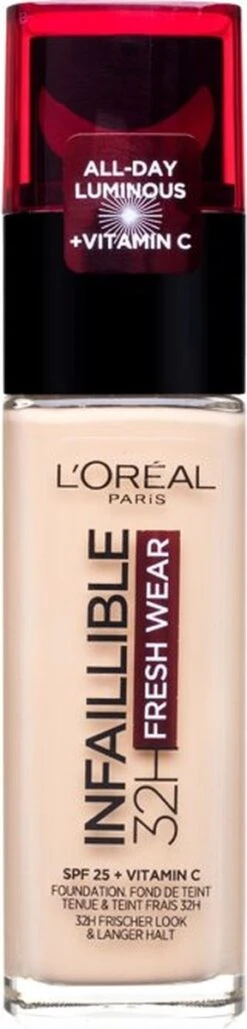 L’Oréal Paris Make-Up Designer Infaillible 24HR Fresh Wear Foundation - 120 Vanille - Langhoudende Foundation Met SPF 25 - 30 Ml 15 L’Oréal Paris Make-Up Designer Infaillible 24HR Fresh Wear Foundation - 120 Vanille - Langhoudende Foundation Met SPF 25 - 30 Ml -Cosmetica Winkel 288x1200 2