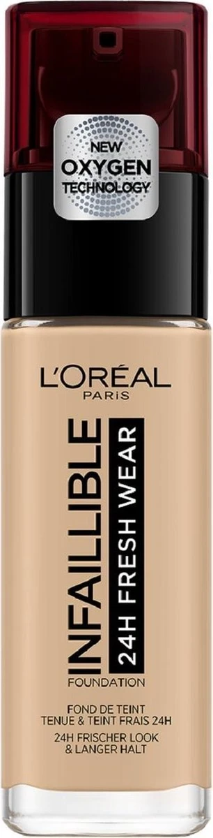 L’Oréal Paris Make-Up Designer Infaillible 24HR Fresh Wear Foundation - 120 Vanille - Langhoudende Foundation Met SPF 25 - 30 Ml 5 L’Oréal Paris Make-Up Designer Infaillible 24HR Fresh Wear Foundation - 120 Vanille - Langhoudende Foundation Met SPF 25 - 30 Ml - Afbeelding 5