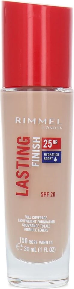 Rimmel London Lasting Finish Foundation - 150 Rose Vanilla 14 Rimmel London Lasting Finish Foundation - 150 Rose Vanilla -Cosmetica Winkel 307x1200 2