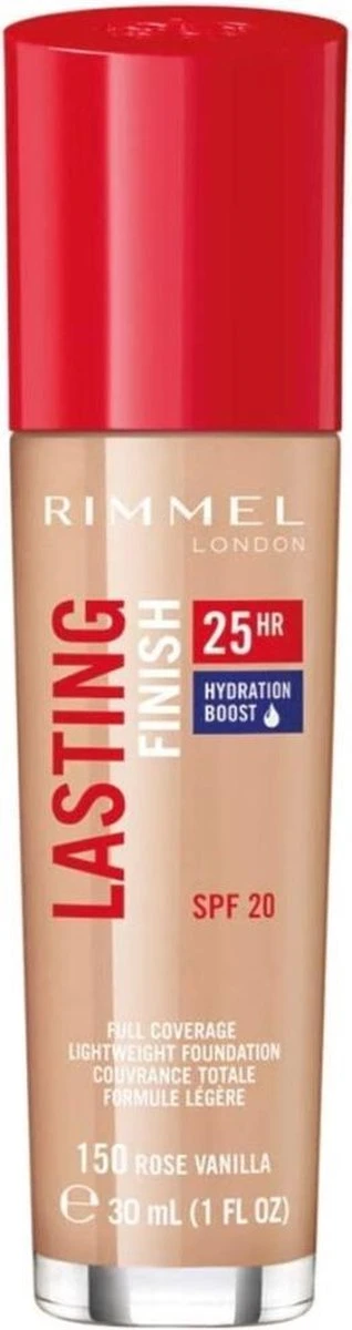 Rimmel London Lasting Finish Foundation - 150 Rose Vanilla 2 Rimmel London Lasting Finish Foundation - 150 Rose Vanilla - Afbeelding 2