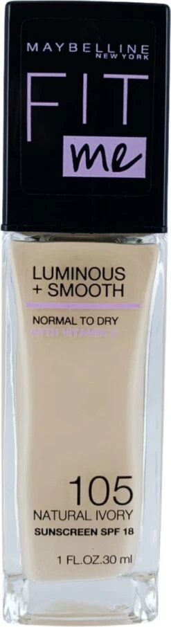 Maybelline - Fit Me Luminous & Smooth Foundation - Natural Ivory 105 -Cosmetica Winkel 327x1200 4