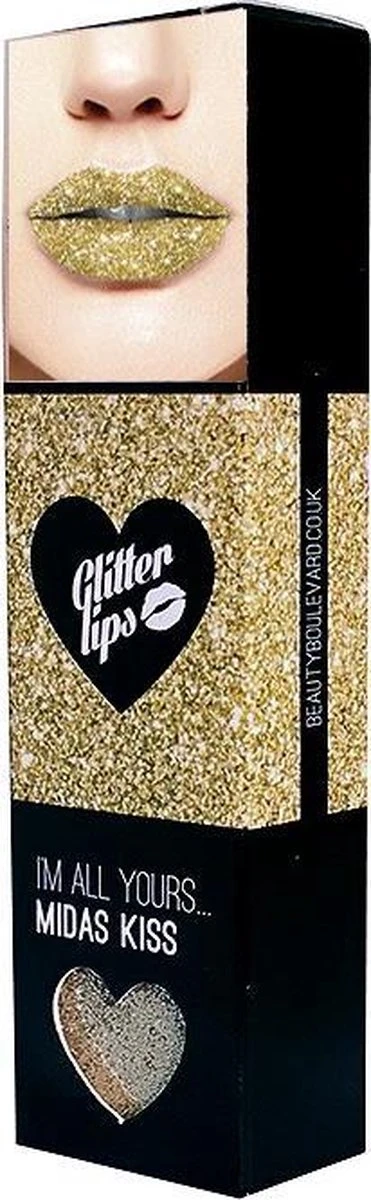 Glitterlips Midas Kiss 3 Piece Gift Set: Gloss Bond 3.5ml - Glitter 3g - Lip Brush 1 Glitterlips Midas Kiss 3 Piece Gift Set: Gloss Bond 3.5ml - Glitter 3g - Lip Brush