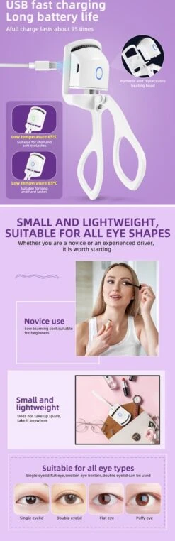 BeautyTech Elektrische Wimperkruller/Wimperkrultang - Wit - Oplaadbaar - Beauty - Verzorging - Make Up -Cosmetica Winkel 389x1200 15