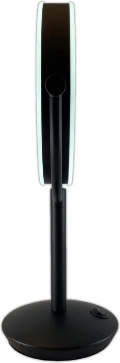 Metalen Verlichte Make-up LED Spiegel Mat Zwart 10x Vergroting 19cm Doorsnee, Inculsief 4x AA Batterijen En USB Stroomkabel -Cosmetica Winkel 397x1200 3