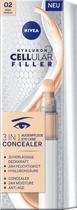 NIVEA Cellular Filler 3 In 1 Oogconcealermake-up 4 Ml 9 NIVEA Cellular Filler 3 In 1 Oogconcealermake-up 4 Ml -Cosmetica Winkel 439x1200 3
