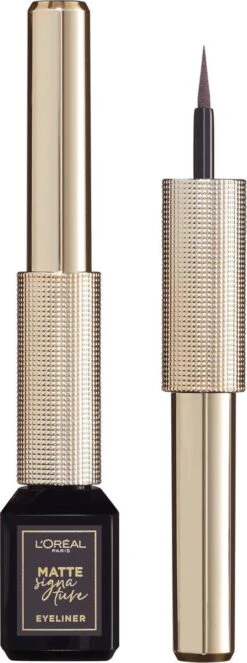 L'Oréal Paris Matte Signature Eyeliner Van Superliner – Matte Liquid Eyeliner – Waterproof - 06 Greige Signature – Grijs 17 L'Oréal Paris Matte Signature Eyeliner Van Superliner – Matte Liquid Eyeliner – Waterproof - 06 Greige Signature – Grijs -Cosmetica Winkel 447x1200 2