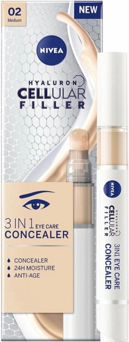 NIVEA Cellular Filler 3 In 1 Oogconcealermake-up 4 Ml 7 NIVEA Cellular Filler 3 In 1 Oogconcealermake-up 4 Ml - Afbeelding 7