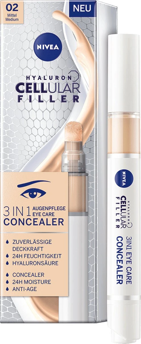 NIVEA Cellular Filler 3 In 1 Oogconcealermake-up 4 Ml 1 NIVEA Cellular Filler 3 In 1 Oogconcealermake-up 4 Ml