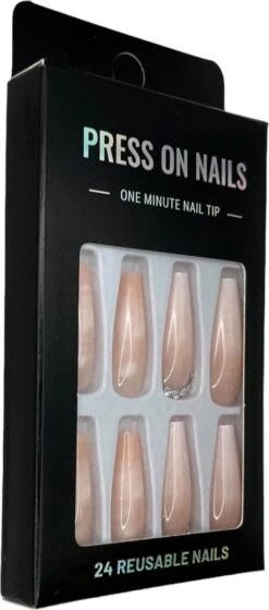 Merkloos Press On Nails - Nep Nagels - Roze - Coffin - Manicure - Plak Nagels - Kunstnagels Nailart - Zelfklevend -Cosmetica Winkel 529x1200 7